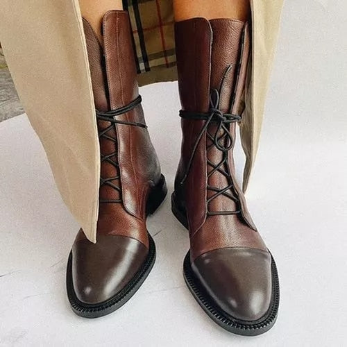 Ruth | Elegant Lace-Up Winter Ankle Boots