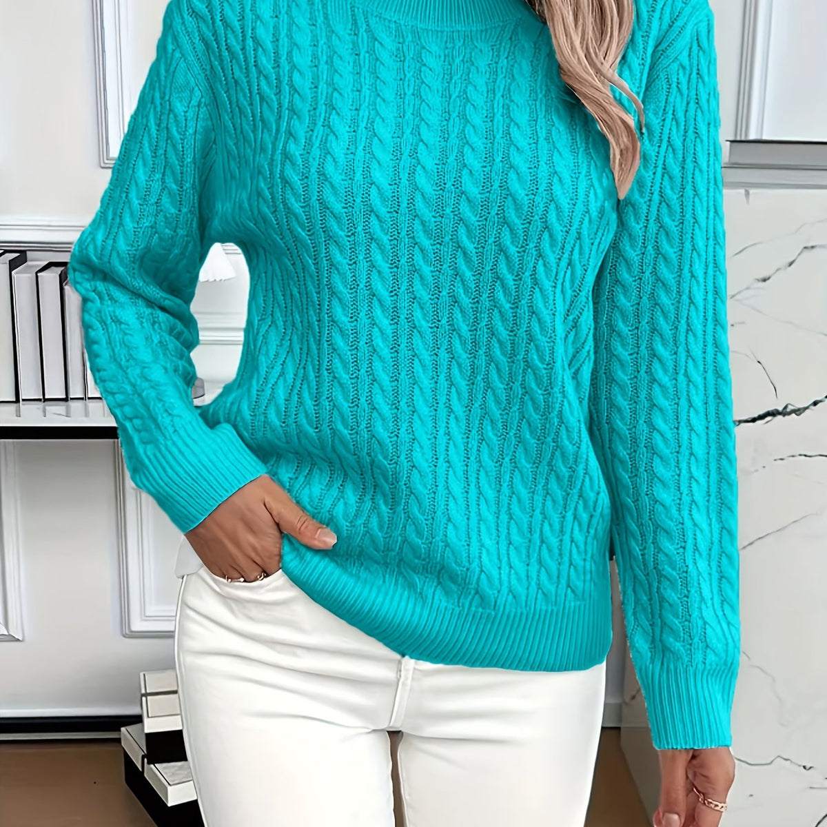 Maren | Soft Cable-Knit Round Neck Sweater