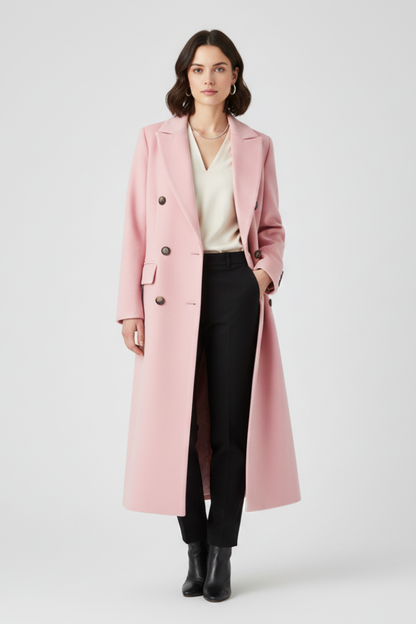 Aileen | Button-Front Coat with Lapel Collar