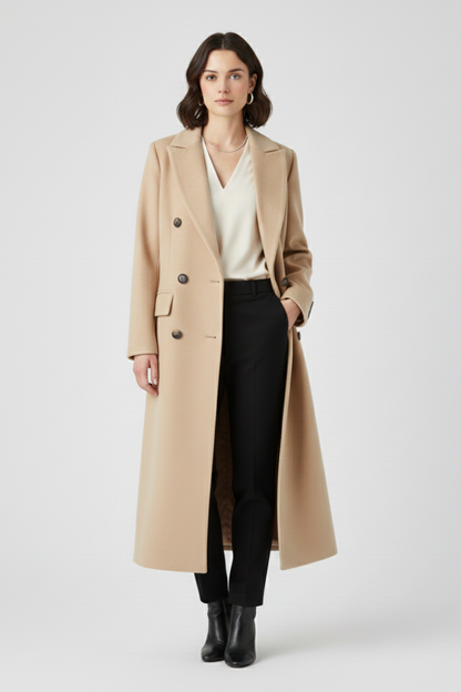 Aileen | Button-Front Coat with Lapel Collar