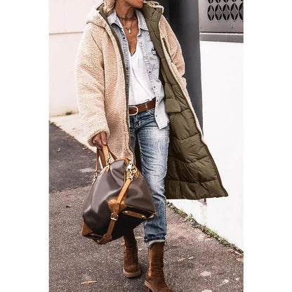 Alyson | Longline Quilted Puffer Jacket with Sherpa Lining