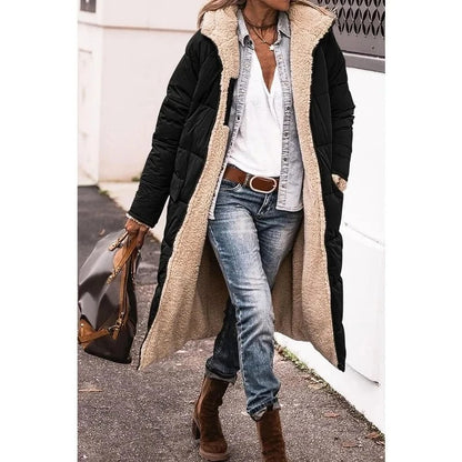 Alyson | Longline Quilted Puffer Jacket with Sherpa Lining