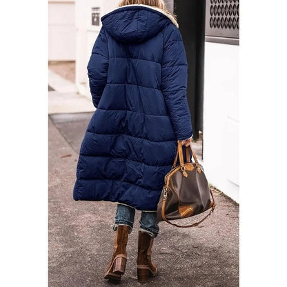 Alyson | Longline Quilted Puffer Jacket with Sherpa Lining