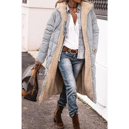 Alyson | Longline Quilted Puffer Jacket with Sherpa Lining
