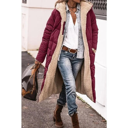 Alyson | Longline Quilted Puffer Jacket with Sherpa Lining