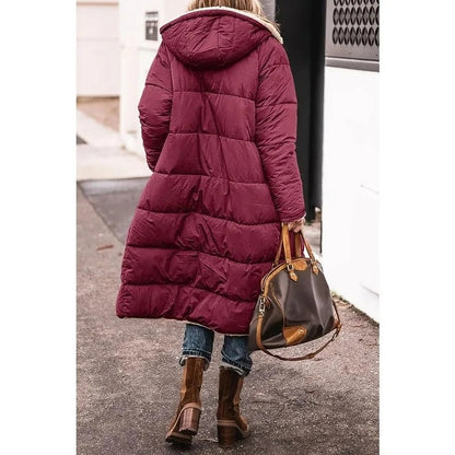 Alyson | Longline Quilted Puffer Jacket with Sherpa Lining