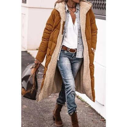 Alyson | Longline Quilted Puffer Jacket with Sherpa Lining