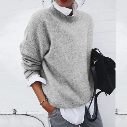 Astrid | Warm Ribbed Crew Neck Hip-Length Sweater