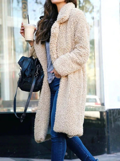 Beth | Plush Teddy Fleece Long Coat