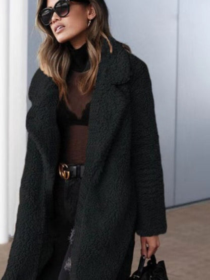 Beth | Plush Teddy Fleece Long Coat