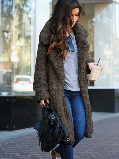 Beth | Plush Teddy Fleece Long Coat