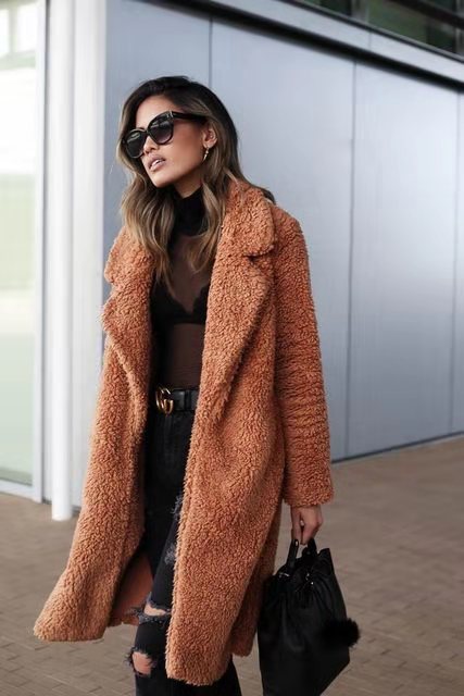 Beth | Plush Teddy Fleece Long Coat