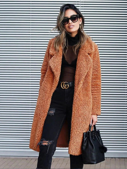 Beth | Plush Teddy Fleece Long Coat