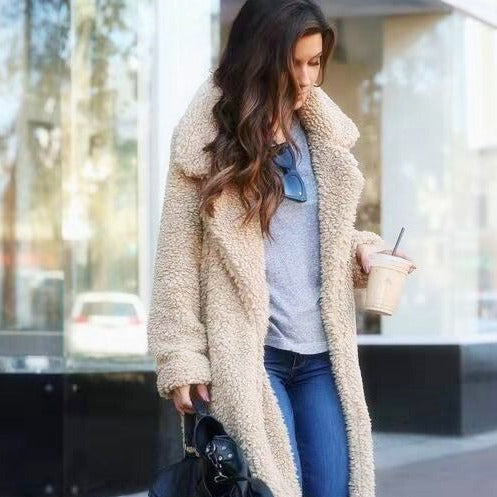 Beth | Plush Teddy Fleece Long Coat