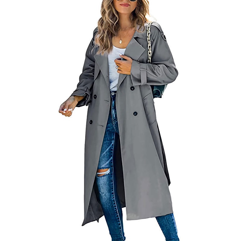 Catherine | Elegant Long Trench Coat