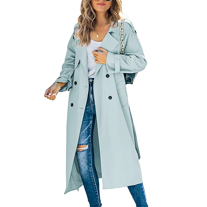 Catherine | Elegant Long Trench Coat