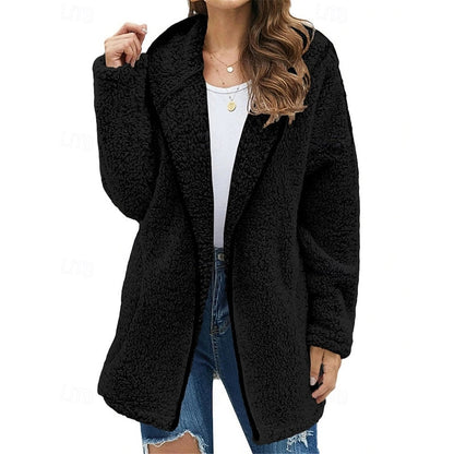 Clementine | Cozy Plush Hooded Zip-Up Jacket