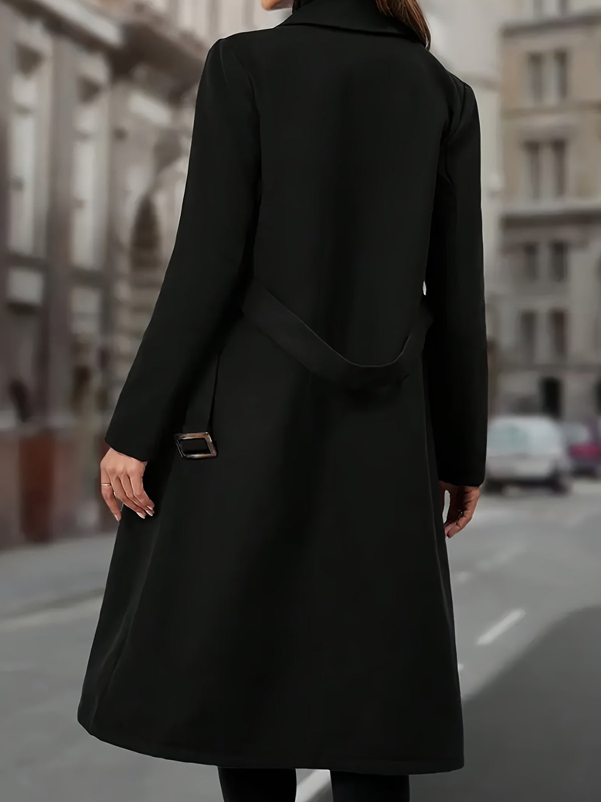 Constance | Double-Breasted Long Coat with Pockets