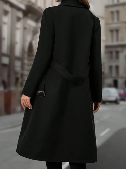 Constance | Double-Breasted Long Coat with Pockets