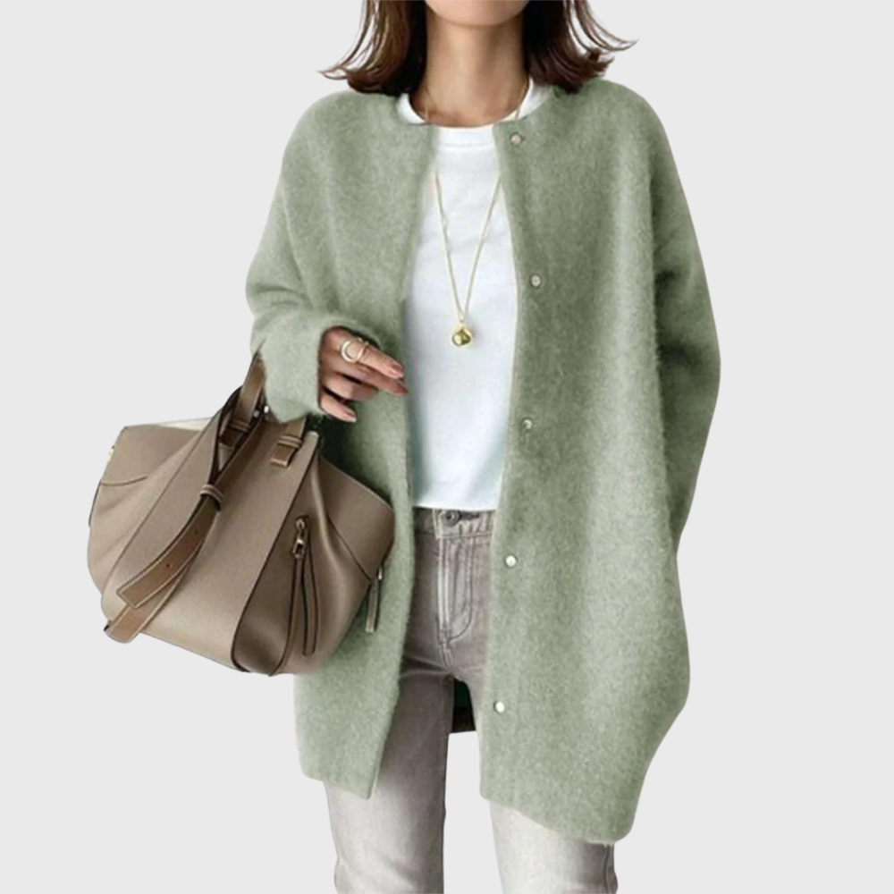 Jada | Elegant Longline Button-Up Cardigan