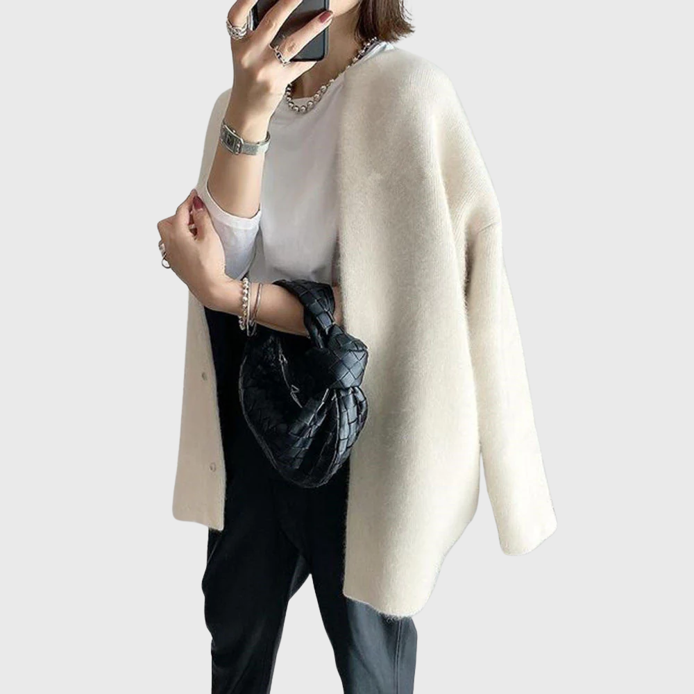 Jada | Elegant Longline Button-Up Cardigan