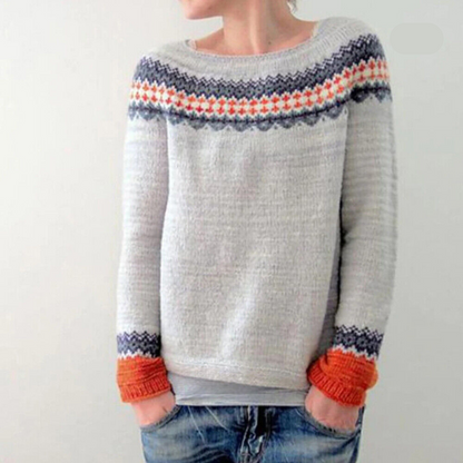 Leila | Warm Ribbed Longline Crew Neck Sweater