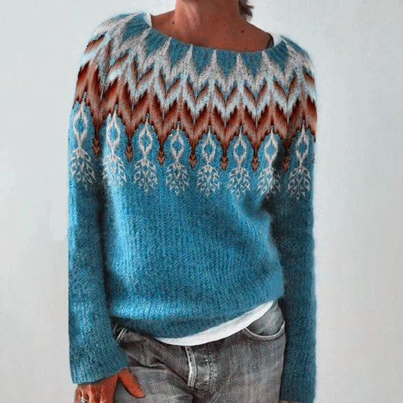 Leila | Warm Ribbed Longline Crew Neck Sweater