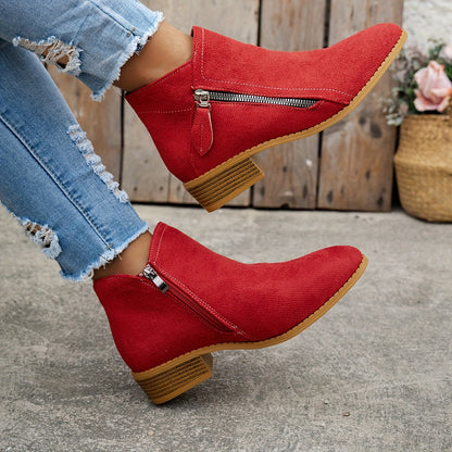 Petra | Orthopedic Zipper Boots with Block Heel