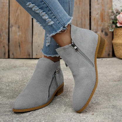 Petra | Orthopedic Zipper Boots with Block Heel