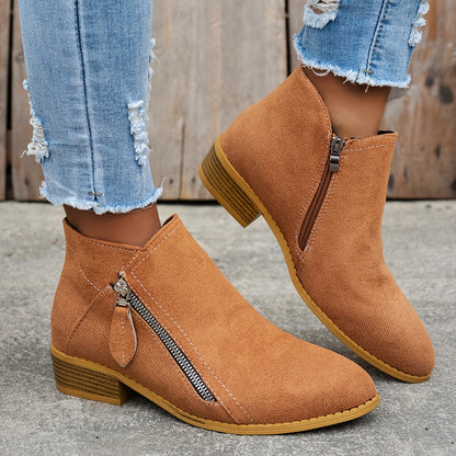 Petra | Orthopedic Zipper Boots with Block Heel