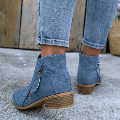 Petra | Orthopedic Zipper Boots with Block Heel