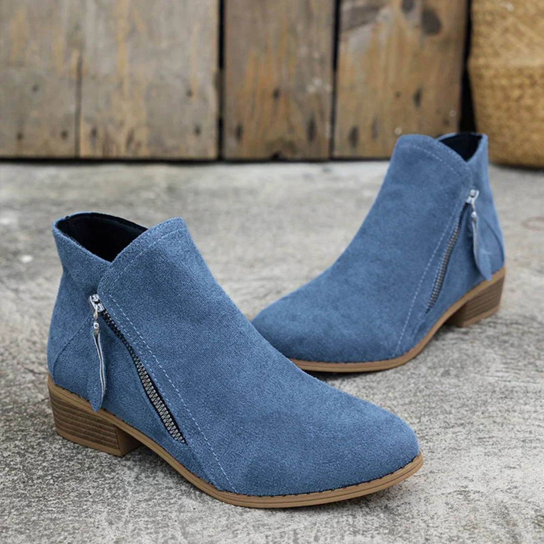 Petra | Orthopedic Zipper Boots with Block Heel