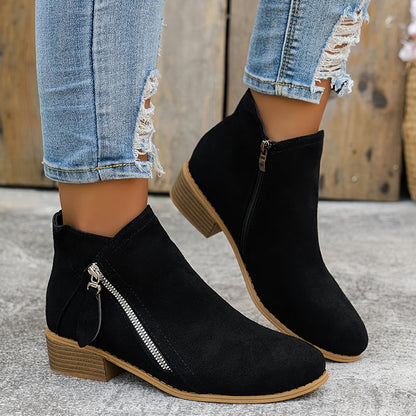 Petra | Orthopedic Zipper Boots with Block Heel