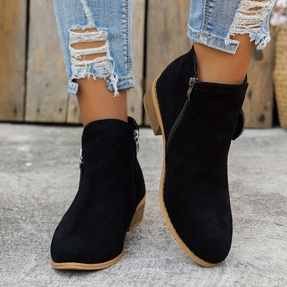 Petra | Orthopedic Zipper Boots with Block Heel