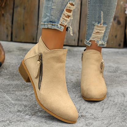 Petra | Orthopedic Zipper Boots with Block Heel