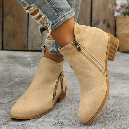 Petra | Orthopedic Zipper Boots with Block Heel
