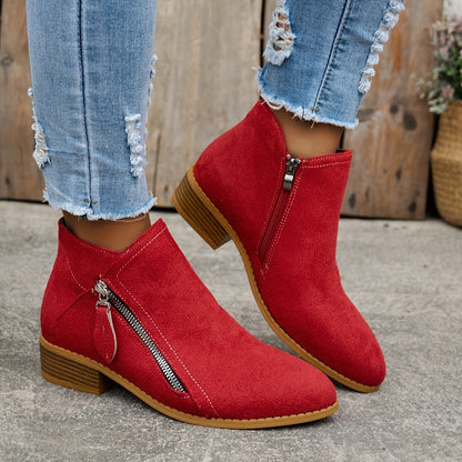 Petra | Orthopedic Zipper Boots with Block Heel
