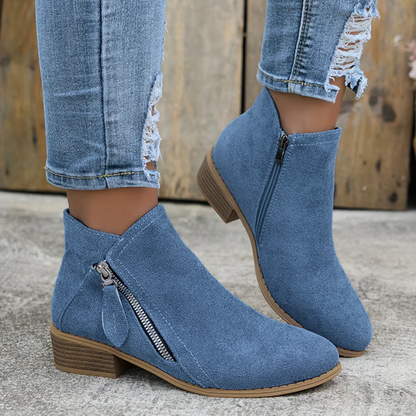 Petra | Orthopedic Zipper Boots with Block Heel