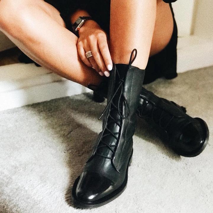 Ruth | Elegant Lace-Up Winter Ankle Boots