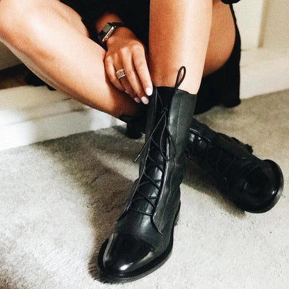 Ruth | Elegant Lace-Up Winter Ankle Boots