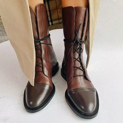 Ruth | Elegant Lace-Up Winter Ankle Boots