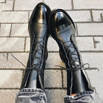 Ruth | Elegant Lace-Up Winter Ankle Boots