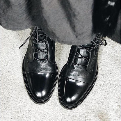 Ruth | Elegant Lace-Up Winter Ankle Boots