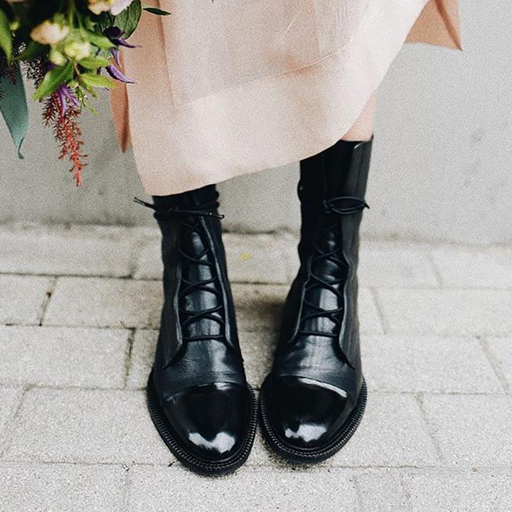Ruth | Elegant Lace-Up Winter Ankle Boots