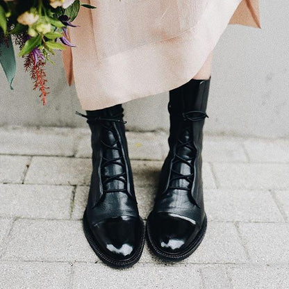 Ruth | Elegant Lace-Up Winter Ankle Boots
