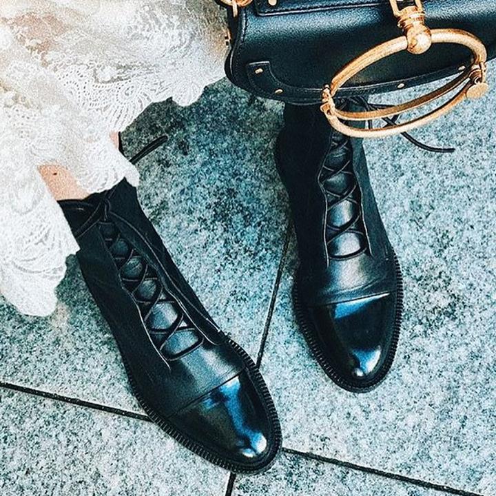 Ruth | Elegant Lace-Up Winter Ankle Boots