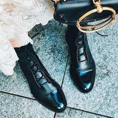 Ruth | Elegant Lace-Up Winter Ankle Boots