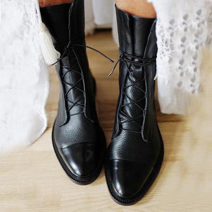 Ruth | Elegant Lace-Up Winter Ankle Boots