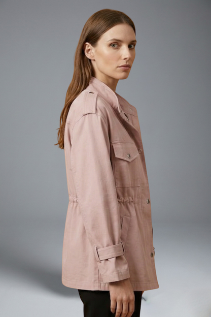 Yasmine | Double-Breasted Belted Utility Jacket