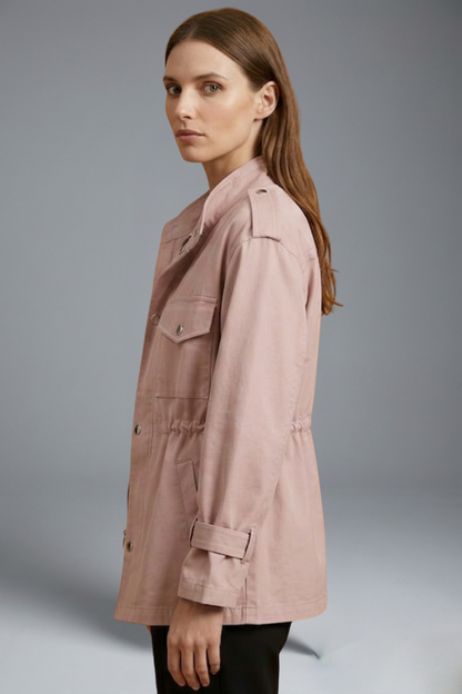 Yasmine | Double-Breasted Belted Utility Jacket